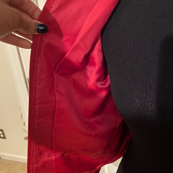 Red Leather Jacket - Picture 6 of 6